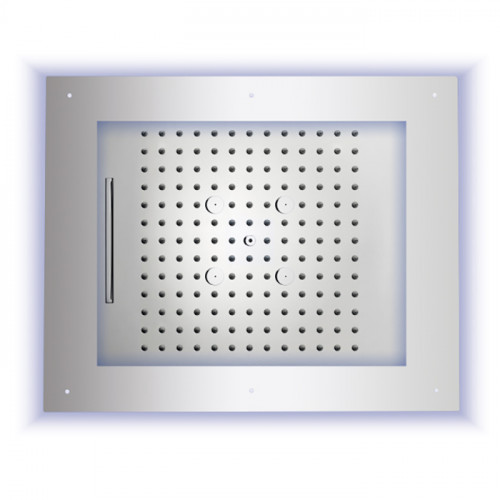 Bossini Frame Multifunctions Верхний душ 600x500мм 3 режима (тропический душ, каскад, туман), с функцией хромотерапии по всему периметр цвет: хром