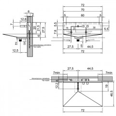 ANTONIO LUPI LAVANDINO Раковина подвесная 720х445х275 мм., из нержавеющей стали, со смесителем и самотечным донным клапаном, Stainless steel 316/L