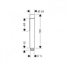 Axor Starck Ручной душ, палочка, 2jet, цвет: белый матовый