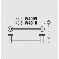 Colombo Plus Полотенцедержатель 48.5см, цвет: чёрный матовый