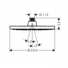 Hansgrohe Vernis Blend Верхний душ 200 1jet EcoSmart, цвет: хром