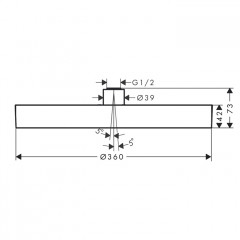 Hansgrohe Rainfinity Верхний душ 360 1jet, цвет: шлифованная бронза