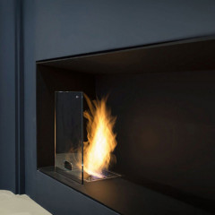 ANTONIO LUPI TEKA Камин 1440х400х810мм, встраиваемый в стену, на биоэт, корп из стали, с противопожарн стеклом и горелкой LAFLACA, покрыт черн краской