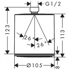Hansgrohe Pulsify Верхний душ Ø10.5см., цвет: хром/графит