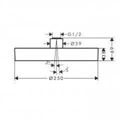 Hansgrohe Rainfinity Верхний душ 250 1jet, цвет: полированное золото