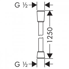 Hansgrohe Isiflex Душевой шланг 1,25 м, цвет: Полированное золото