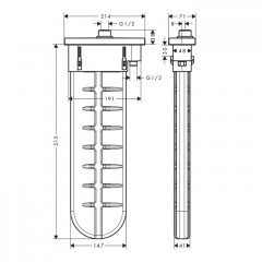Hansgrohe sBox для ванны, внешняя часть с овальной розеткой, цвет: полированное золото