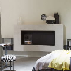 ANTONIO LUPI TEKA Камин 1440х400х810мм, встраиваемый в стену, на биоэт, корп из стали, с противопожарн стеклом и горелкой LAFLACA, покрыт черн краской