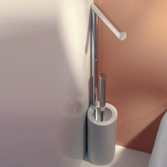 Bertocci Cento Стойка с аксессуарами, напольная, цвет: белая керамика/хром