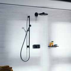 Axor One Смеситель для душа, термостат, на 3 источника, встраиваемый, цвет: черный матовый