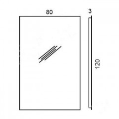Colombo Gallery Зеркало 80x120см, цвет: нержавеющая сталь