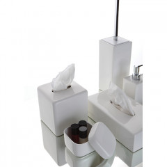 Bertocci Le Ceramiche Дозатор для жидкого мыла, настольный 7,5хh18х7,5см., цвет: белая керамика/хром