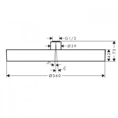 Hansgrohe Rainfinity Верхний душ 360 1jet, цвет: шлифованный черный хром