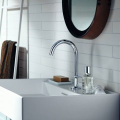 Axor One Смеситель для раковины, 1 отв., излив h170мм, Select, со сливом push-open, цвет: хром