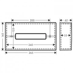 Hansgrohe AddStoris Держатель бумажных полотенец, цвет: шлифованный черный хром