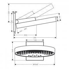 Hansgrohe Rainfinity Верхний душ 360 3jet, цвет: полированное золото
