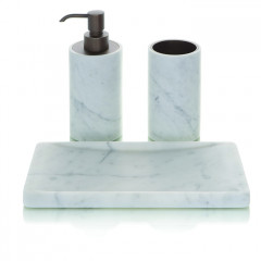 Bertocci Carrarino Лоток плоский настольный 24х2х12см., цвет: белый мрамор