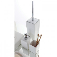 Bertocci Le Ceramiche Дозатор для жидкого мыла, настольный 7,5хh18х7,5см., цвет: белая керамика/хром