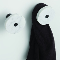 Bertocci Carrarino Крючок, подвесной, d11х8см., цвет: белый мрамор/хром