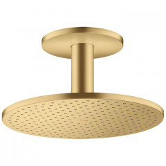 Axor ShowerSolutions Верхний душ, 30см, 2jet, с держателем 10см, потолочный монтаж, цвет: шлифованное золото