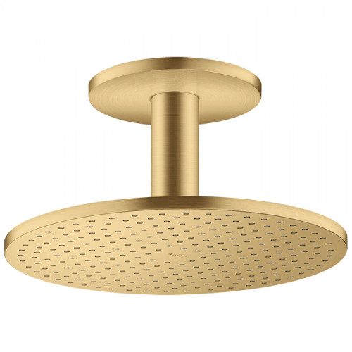Axor ShowerSolutions Верхний душ, 30см, 2jet, с держателем 10см, потолочный монтаж, цвет: шлифованное золото