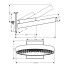 Hansgrohe Rainfinity Верхний душ 360 1jet с настенным креплением, цвет: шлифованный черный хром