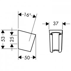Hansgrohe Porter S Держатель ручного душа, настенный, цвет: шлифованная бронза