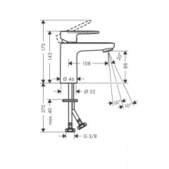 Hansgrohe Vernis Blend Смеситель для раковины, излив 100 мм, цвет: матовый черный