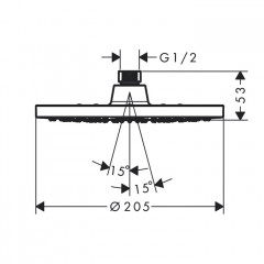 Hansgrohe Vernis Blend Верхний душ, цвет: хром