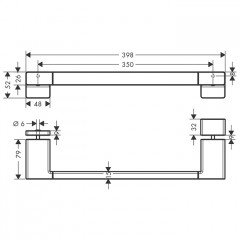 Hansgrohe AddStoris Ручка для двери душевой кабины, цвет: шлифованная бронза
