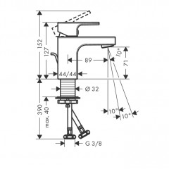 Hansgrohe Vernis Blend Смеситель для раковины, излив 70 мм, цвет: хром