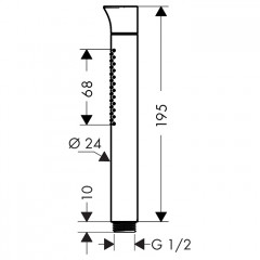 Axor Starck Organic Ручной душ, цвет: шлифованная бронза