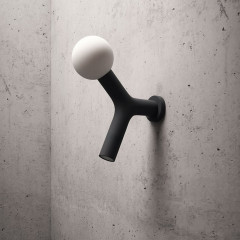 ANTONIO LUPI APOLLO Верхний душ Ø45 мм., с LED подсветкой, настенный монтаж, цвет черный матовый