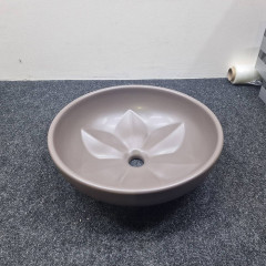 AZZURRA FLEUR Раковина накладная круглая диаметр 45хh16см, без отв. под смеситель, цвет Tortora (НЕ ПРОИЗВОДИТСЯ!)