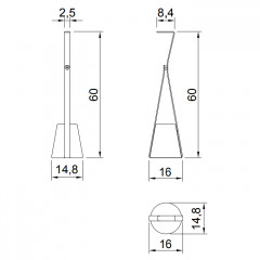 ANTONIO LUPI HALO Ограничитель открывания двери напольный 160х430х640 мм., база из мрамора Carrara satinato, структура Veneziano goffrato
