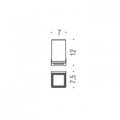 Colombo Look Стакан подвесной, цвет: хром/матовое стекло