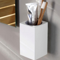 Bertocci Settecento Стакан подвесной, цвет: белый матовый композит/хром