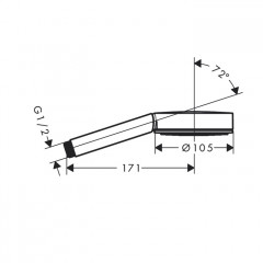 Hansgrohe Pulsify Ручной душ, Eco smart, цвет: черный матовый/графит