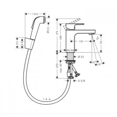 Hansgrohe Vernis Shap Набор для биде, цвет: хром