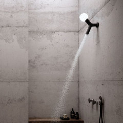 ANTONIO LUPI APOLLO Верхний душ Ø45 мм., с LED подсветкой, настенный монтаж, цвет черный матовый