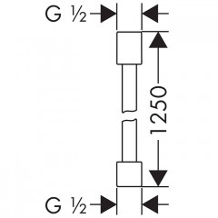 Axor Starck Шланг 1250 мм, цвет: черный матовый