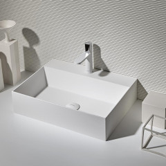 ANTONIO LUPI INDIGO Смеситель для раковины на 1 отверстие, излив 165 мм., ручка хром блестящий, цвет белый матовый