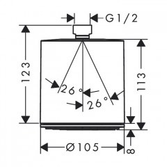 Hansgrohe Pulsify Верхний душ Ø10.5см., цвет: черный матовый/графит