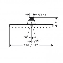 Hansgrohe Vernis Shape Верхний душ 230 1jet EcoSmart, цвет: хром