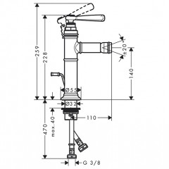 Axor Montreux Смеситель для биде, на 1 отв., с донным клапаном, цвет: полированное золото