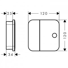 Axor One Запорный вентиль, встраиваемый, цвет: черный матовый