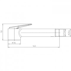 BOSSINI (PALOMA BRASS) Душевая лейка D 34 мм, с клапаном подачи, материал: латунь, цвет хром