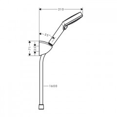 Hansgrohe Vernis Blend Душевой набор 1600 мм, цвет: хром