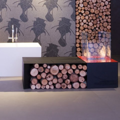 ANTONIO LUPI DRAGO Камин 700х1600х750 мм., столик со стальной конструкцией, на биоэтаноле, с огнеупорными стеклами и горелкой LAFLACA