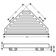 Hansgrohe AddStoris Угловая корзинка, цвет: черный матовый